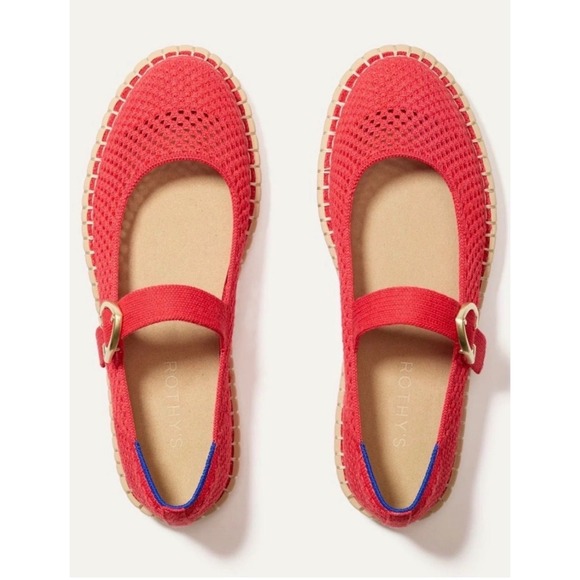 Rothy's Shoes - Rothy's The Espadrille Mary Jane in Red Hot 8.5 worn once